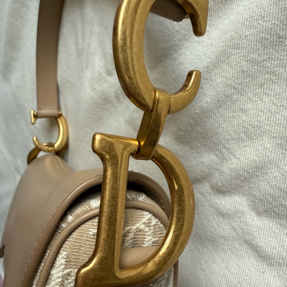 Dior Monogram Saddle Bag Tan - Picture 4 of 8